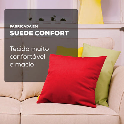 Capa de Almofada Suede Aveludada 40x40
