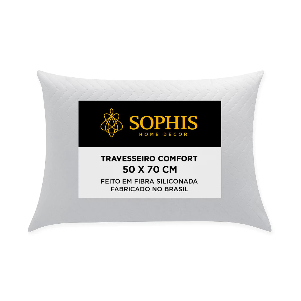 Travesseiro Matelado Fibra Siliconada Antialérgico 50x70