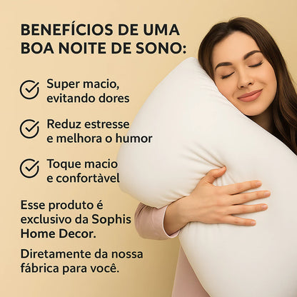 Travesseiro Matelado Fibra Siliconada Antialérgico 50x70