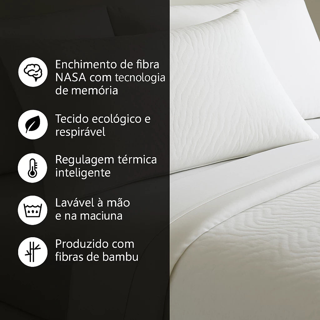 Travesseiro Matelado Fibra Siliconada Antialérgico 50x70